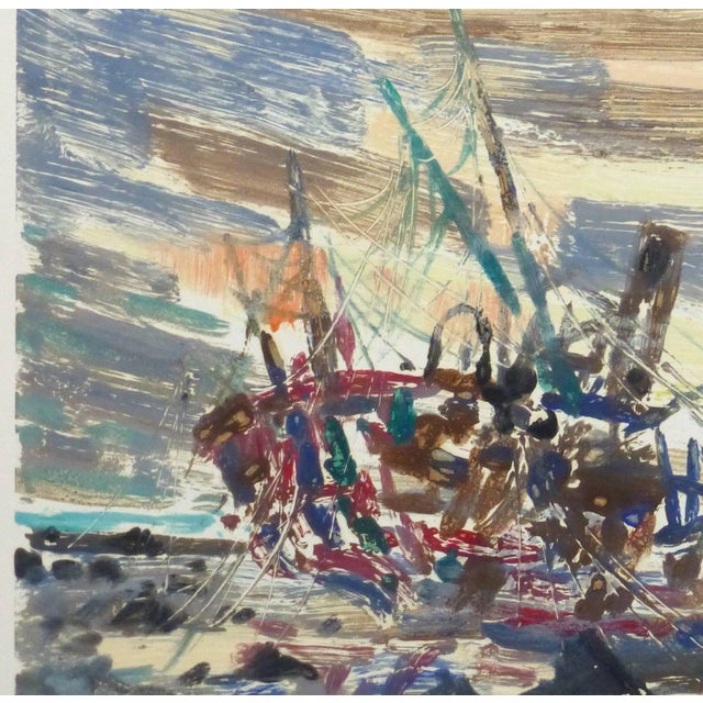 Abstract Chauvin, Vintage French Monotype - Bateau Transparent For Sale - Image 3 of 5