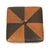 Nice square vintage pouf in patchwork style, made from a wooden base and upholstered in high-quality two-tone brown and...