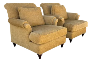Baker Furniture Contemporary Lounge Chairs - A Pair