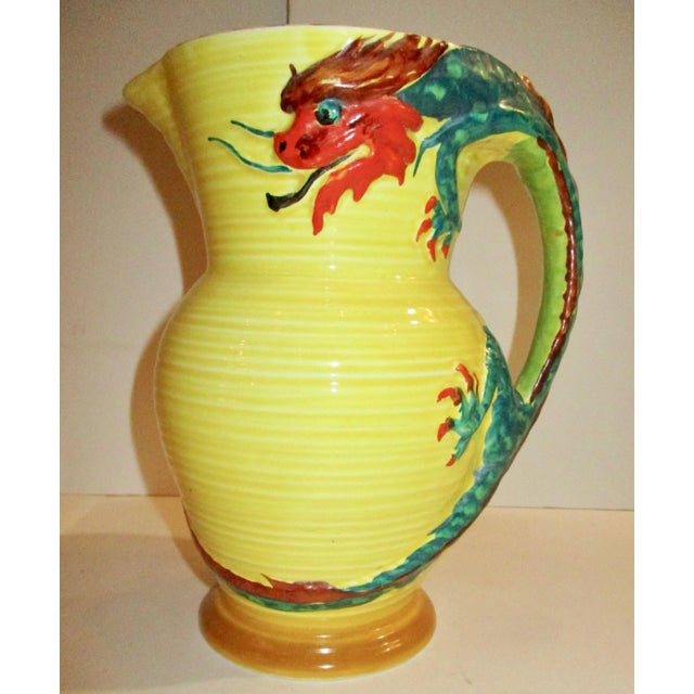 Ceramic 1930s Vintage Burleigh Ware English Yellow Pitcher For Sale - Image 7 of 7