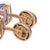 2000 - 2009 Vintage Mish Ny Blue Chalcedony and Quartz Cufflinks in 18k Rose Gold, A Pair For Sale - Image 5 of 8