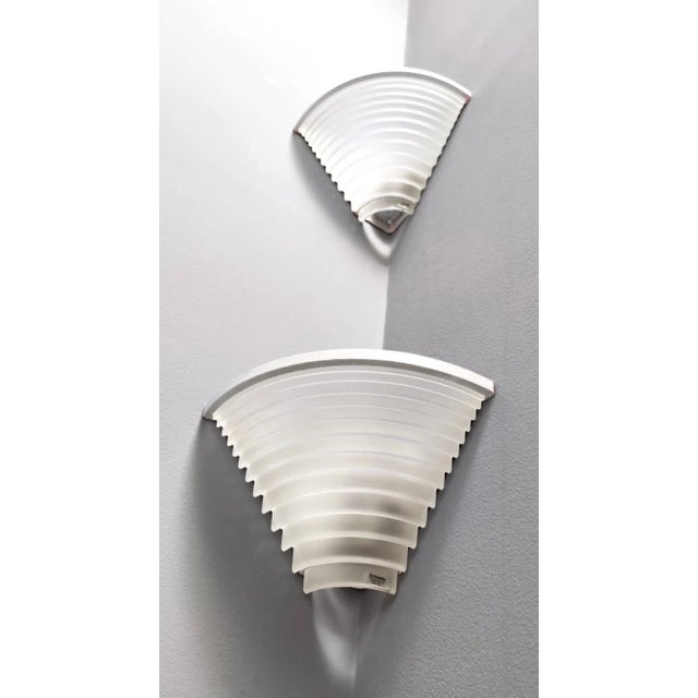 Artemide Vintage Egisto Corner Sconces by Angelo Mangiarotti for Artemide, 1980s, Set of 2 For Sale - Image 4 of 13