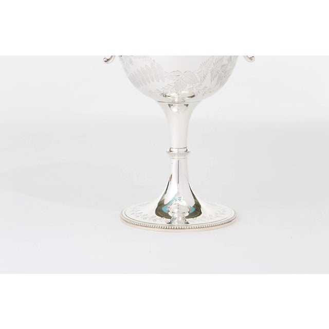 Old English Silver Plated Handled Decorative Vase For Sale In New York - Image 6 of 11
