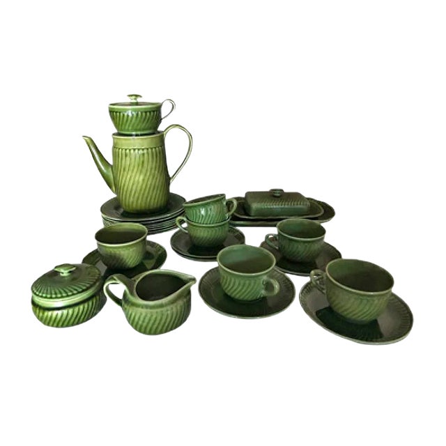 Coffee Set from Boch Frères, 1950s, Set of 18 For Sale