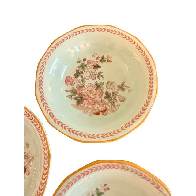 Vintage Adams Calyx Ware Metz English Ironstone Berry Bowls, Set of 7 For Sale - Image 17 of 18