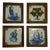 Vintage Framed Hand-Painted Tiles by Tichelaar Makkum, 1960s, Set of 4 For Sale