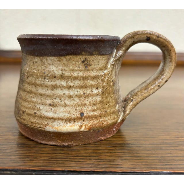 Vintage 1979 Handmade Studio Art Pottery Coffee Mug Tea Cup For Sale - Image 4 of 6