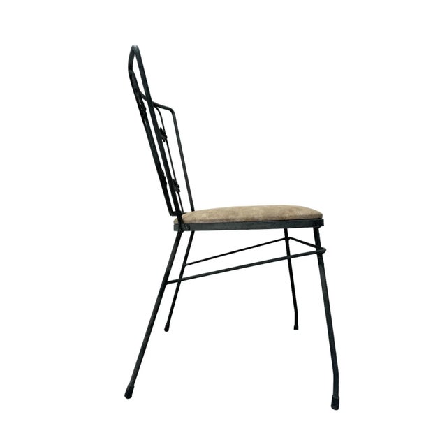 Slate Gray 1950s Mid Century Modern Iron Dining Chairs in the Style of Paul McCobb - Set of 6 For Sale - Image 8 of 12