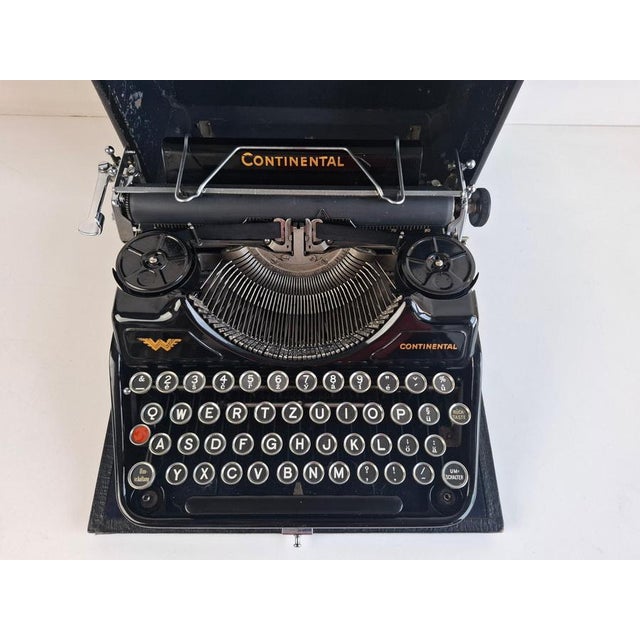 Art Deco Continental Portable Typewriter with Case, Germany, 1930 For Sale - Image 13 of 18