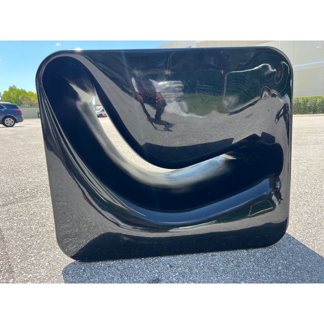 Mid-Century Modern Desalto Toga Chair in Black Lacquered Resin 1960s Italy Signed Desalto For Sale - Image 3 of 13