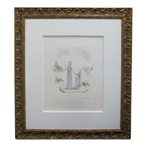 Salvador Dali Signed Stamped Limited Edition Calliope From 9 Muses Lithograph