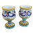 Late 20th Century Ricco Deruta Decoration Marisa Martina Siena Italian Ceramic Wine Goblets- a Pair For Sale