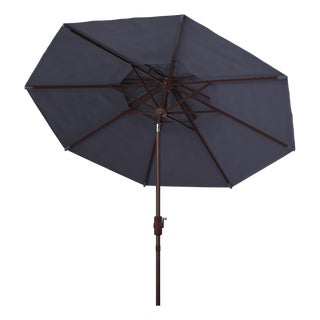 Athens 9Ft Double Top Crank Umbrella, Navy For Sale