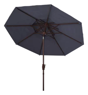 Athens 9Ft Double Top Crank Umbrella, Navy