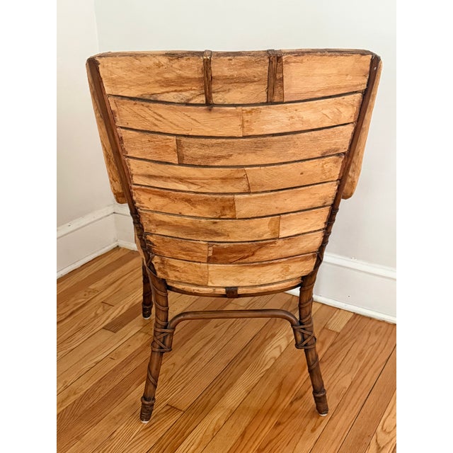 Midcentury Folk Art Southwestern Chair With Leather and Bentwood, Circa 1960s For Sale - Image 6 of 15