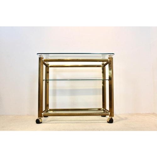 Italian Brass and Nickel Bar Cart by Gio Ponti & Terenghi For Sale - Image 6 of 13