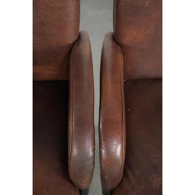 Dining Armchairs in Cowhide Leather, Set of 4 For Sale - Image 12 of 18