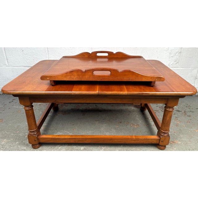Mid 20th Century Beautiful Stickley Maple Draw Leaf Coffee Table For Sale - Image 10 of 14