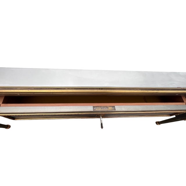 Mid 20th Century Attributed to John Vesey Stainless Steel & Bronze Neoclassical Desk For Sale - Image 12 of 18