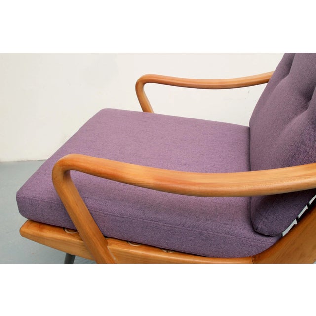 Violet Boomerang Armchair in Cherry, 1950s For Sale - Image 3 of 13