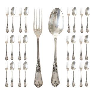 Antique French Flatware, Service for 12 For Sale