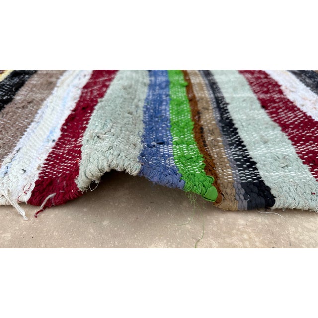 Red Moroccan Kilim Boucherouite Rug - 5'1" X 8'4" Ft For Sale - Image 8 of 9