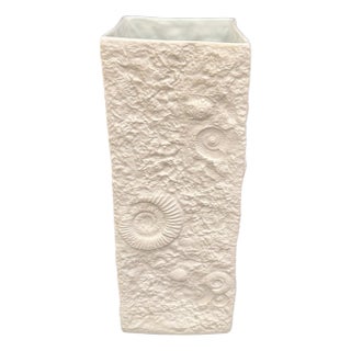 Elegant Kaiser Ammonite Bisque Porcelain Vase, Germany, 1960s For Sale