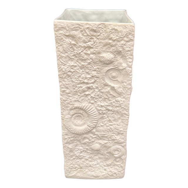 Elegant Kaiser Ammonite Bisque Porcelain Vase, Germany, 1960s For Sale