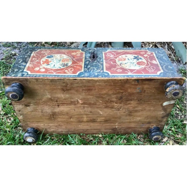 Painted Pine European Blanket Chest For Sale - Image 10 of 13