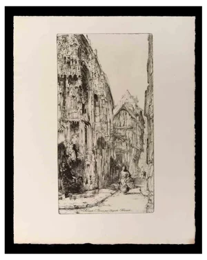 Auguste Brouet, Rouen, Original Etching, Early 20th-Century