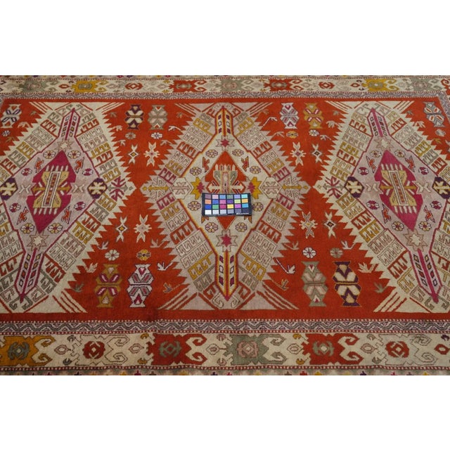 Vintage Turkish Wool Rug 4'10'' X 6'8'' For Sale - Image 10 of 11