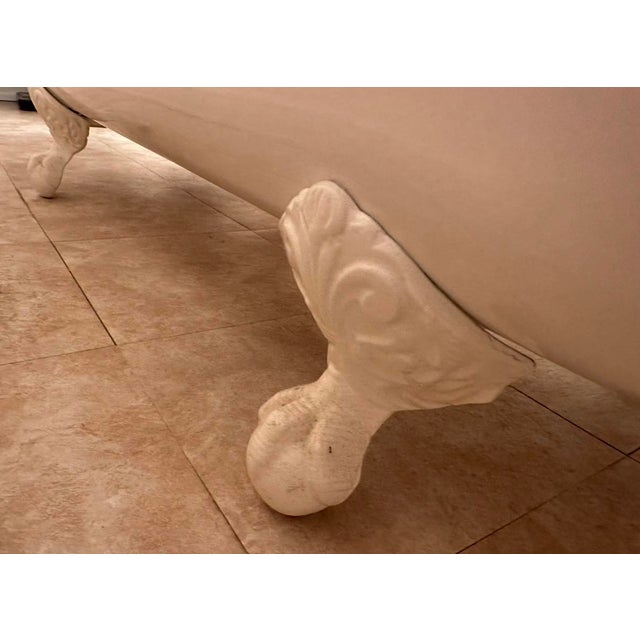 Late 20th Century Vintage Cast Iron Clawfoot Bathtub For Sale - Image 5 of 11