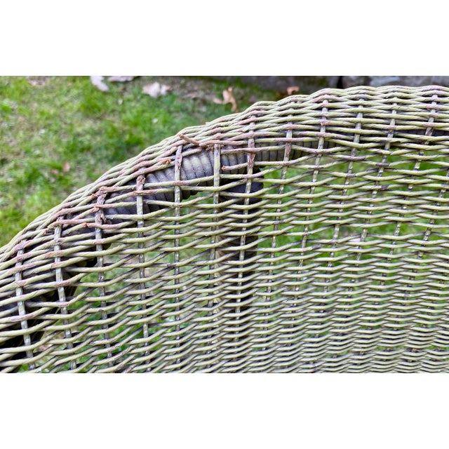Vintage Lloyd Loom Wicker Settee Chairish