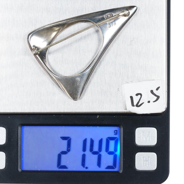 Henning Koppel for Georg Jensen Modernist sterling pin For Sale In Austin - Image 6 of 6