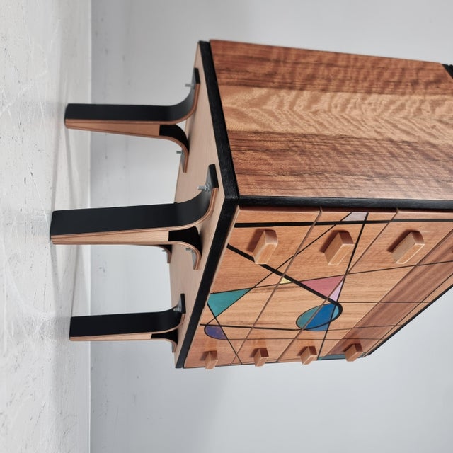 Wood Vintage Bedside Table, 1970s For Sale - Image 7 of 11