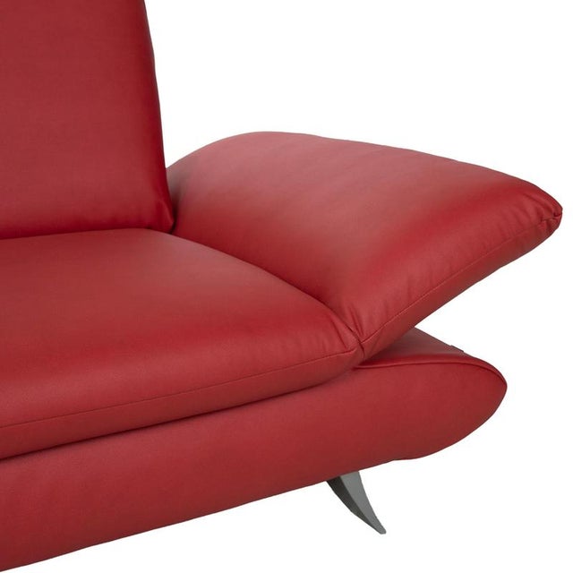 Rossini Set in Gavin 107 Vegan Leather Three-Seater and Two-Seater in Red with Manual Function Sofa Couch from Koinor, Set of 2 For Sale - Image 9 of 18