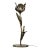 Mid-Century Modern Flower Table Lamp in Metal For Sale
