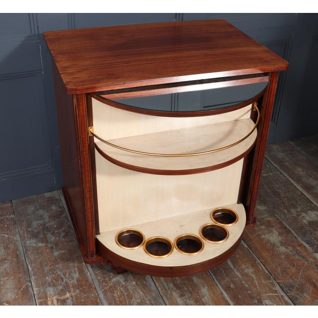 Brown Art Deco French Rotating Cocktail Cabinet, 1940 For Sale - Image 8 of 15