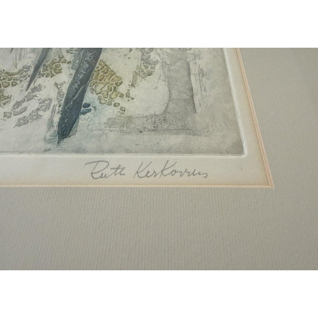Mid 20th Century Mid 20th Century Signed Etching of Garden Flowers by Ruth Kerkovius For Sale - Image 5 of 8
