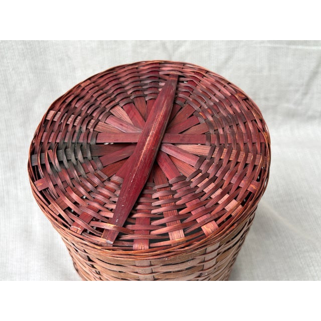 Vintage Bamboo Waste Basket For Sale - Image 12 of 13
