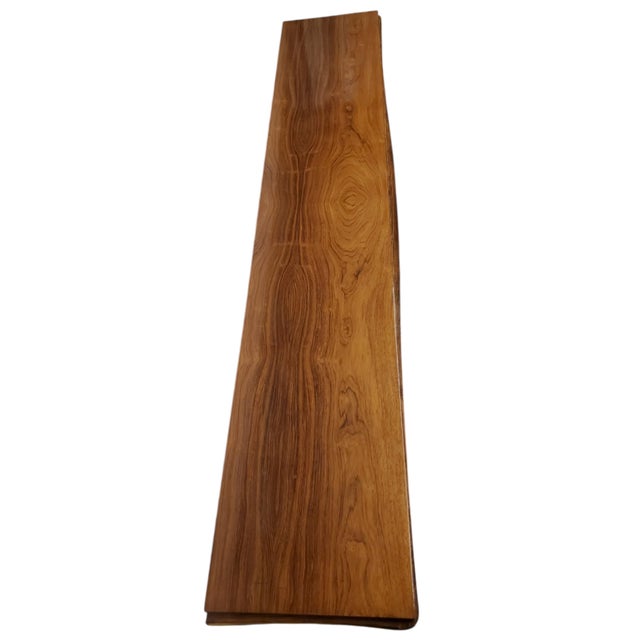 A Pair of Large/ Long French Art Deco "U" Shaped Walnut Consoles With Brass Trim For Sale - Image 4 of 12