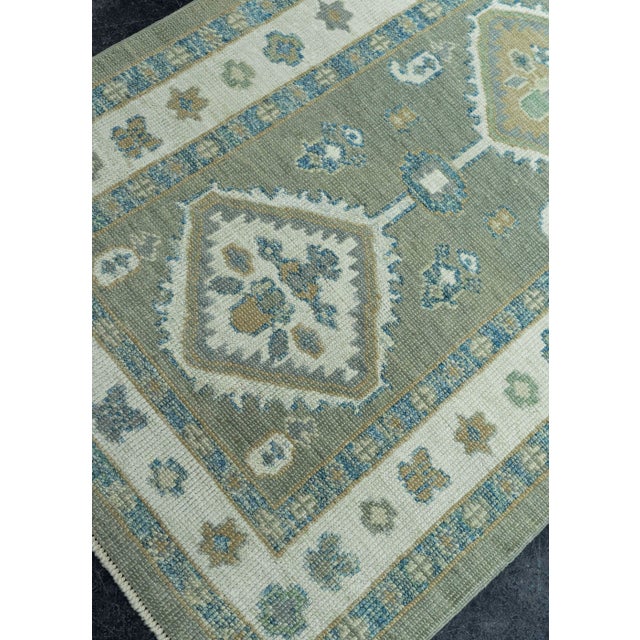 Gray Turkish Oushak Rug 2'8" x 12'10" #19177 For Sale - Image 8 of 8