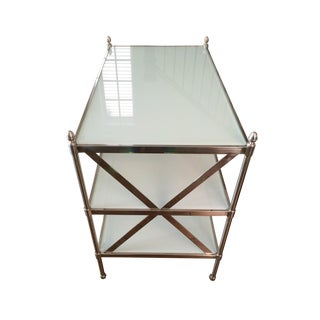 Chrome & Glass Bar Cart For Sale