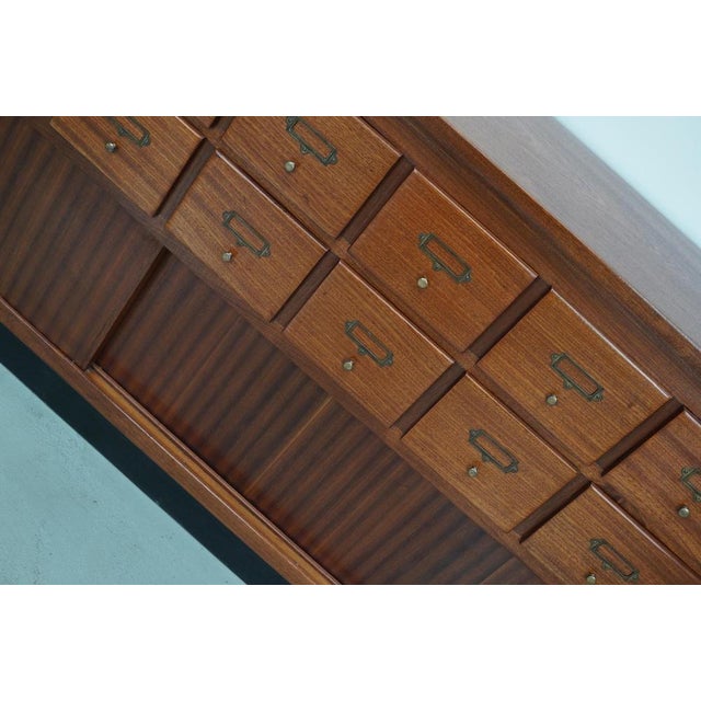 Vintage Dutch Hardwood Filing Cabinet For Sale - Image 4 of 18