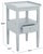 Contemporary Araminta 1 Drawer Accent Table in Winter Sky For Sale - Image 3 of 9