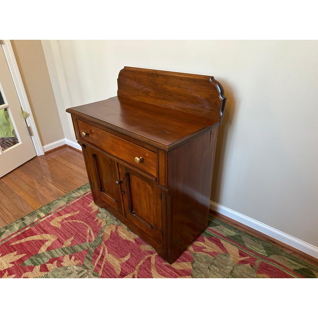 American Antique Wash Stand With Backsplash For Sale - Image 3 of 3