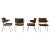 L11 Armchairs attributed to A.R. Cordemeyer for Gispen, 1950s, Set of 4 For Sale - Image 12 of 12