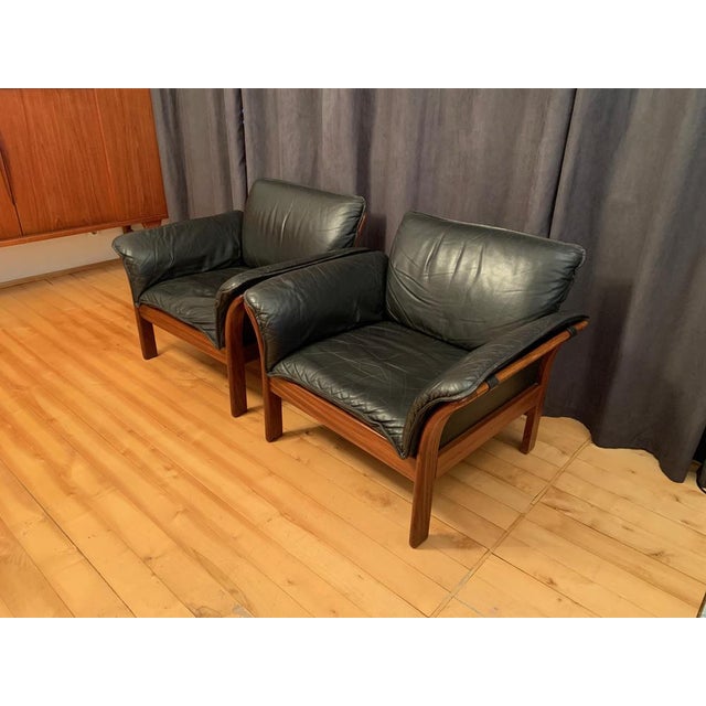 Set of Illum Wikkelsø Armchairs, Denmark, 1970s For Sale - Image 6 of 16