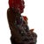 Traditional Vintage Mid-Century Large Translucent Red Resin Laughing Buddha Statue on Carved Wood Base China C. 1960s For Sale - Image 3 of 11
