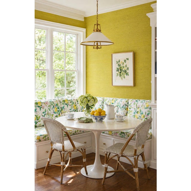 Natural Dyed Solid Grasscloth Wallpaper by House Party | Yellow Lemon Zest | 6 Yards For Sale